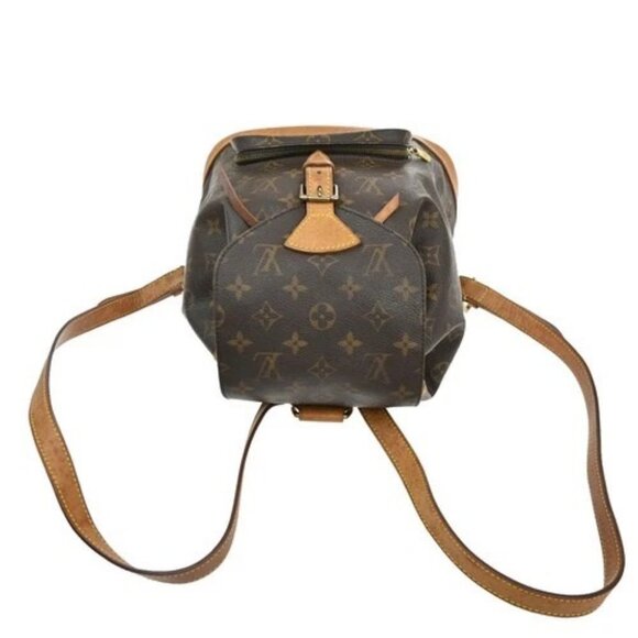 LOUIS VUITTON Montsouris MM Backpack Bag Monogram Leather Brown M51136 72CA328 main image 6